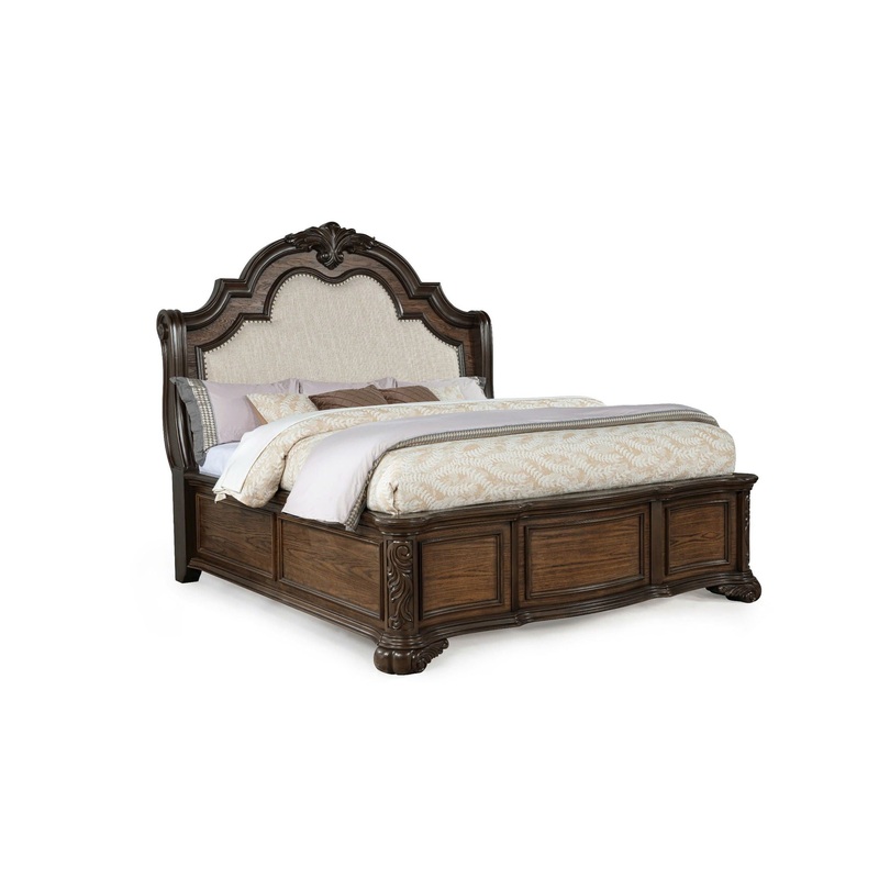 Ludwig – Upholstered Bed|Dark Brown|King|Queen