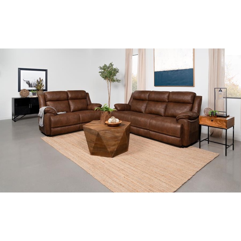 Ellington – Upholstered Padded Arm Sofa Set