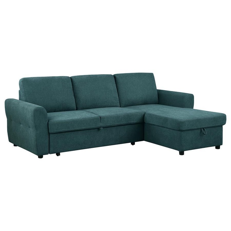 Samantha – Upholstered Storage Sleeper Sectional Sofa