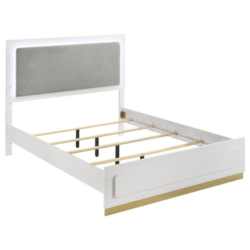 Caraway – Wood LED Panel Bed|Black|White|Queen|King|California King
