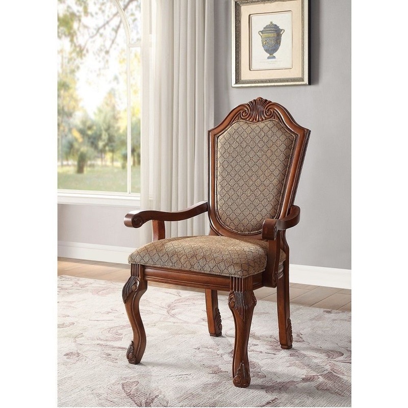 Chateau De Ville – Fabric Arm Chair (Set of 2) – Cherry