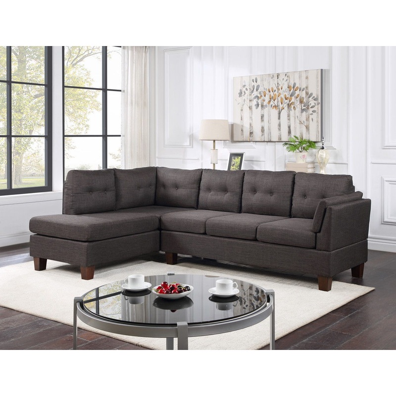 Dalia – Linen Modern Sectional Sofa With Chaise