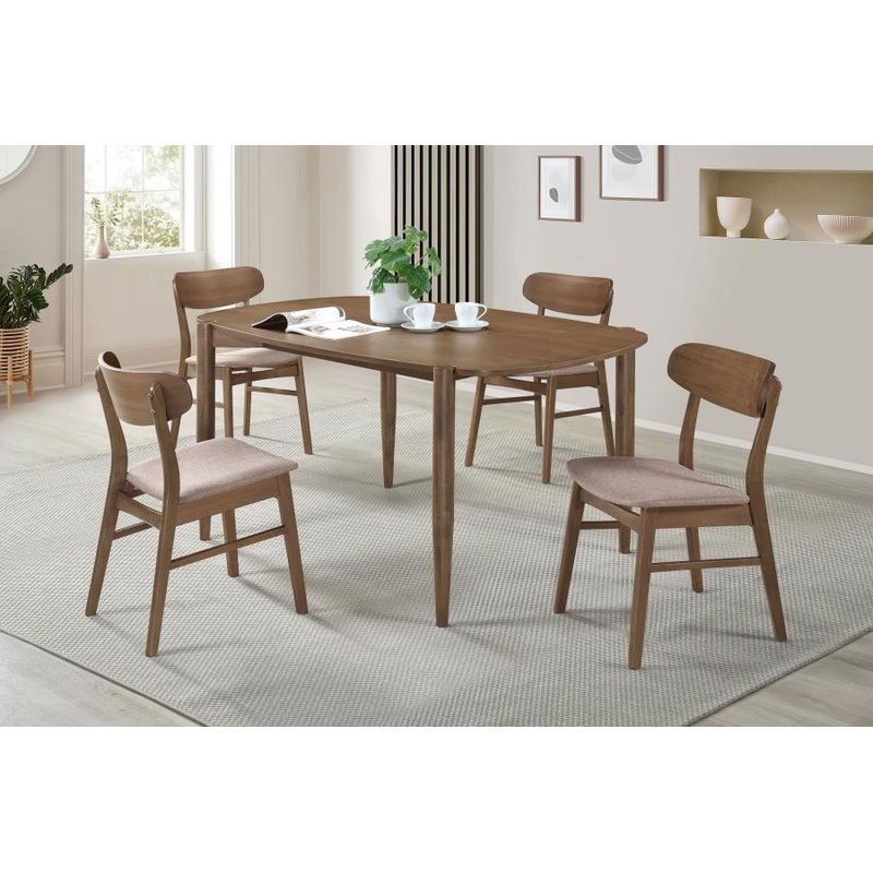 Dortch – Oval Solid Wood Dining Set