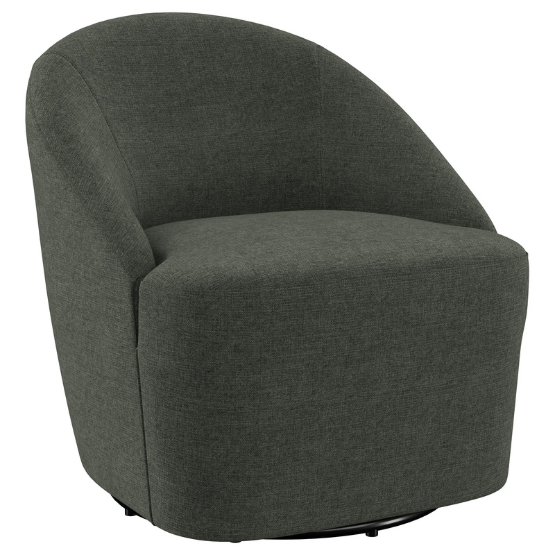 Leon – Upholstered Barrel Accent Swivel Chair