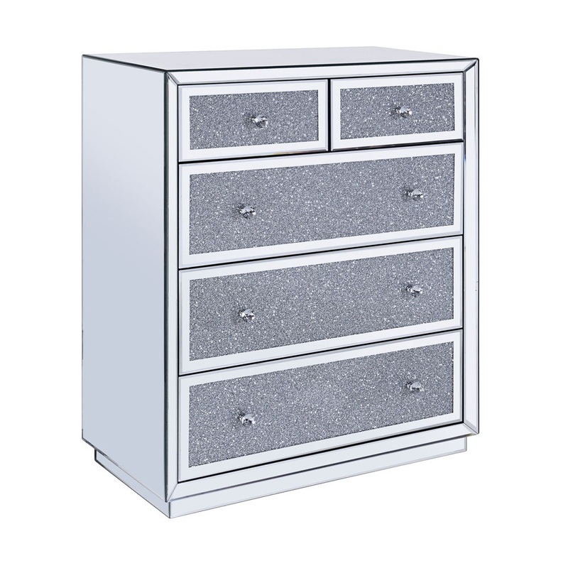 Noralie – Console Cabinet – Faux Diamonds & Mirrored