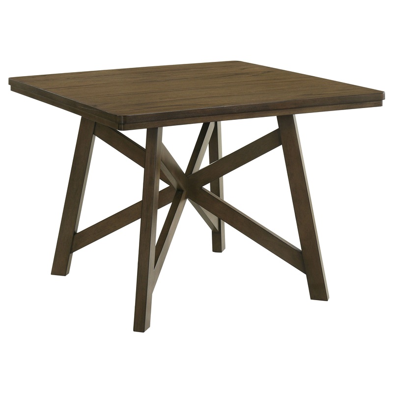 Canfield – Square Counter Height Dining Table – Brown