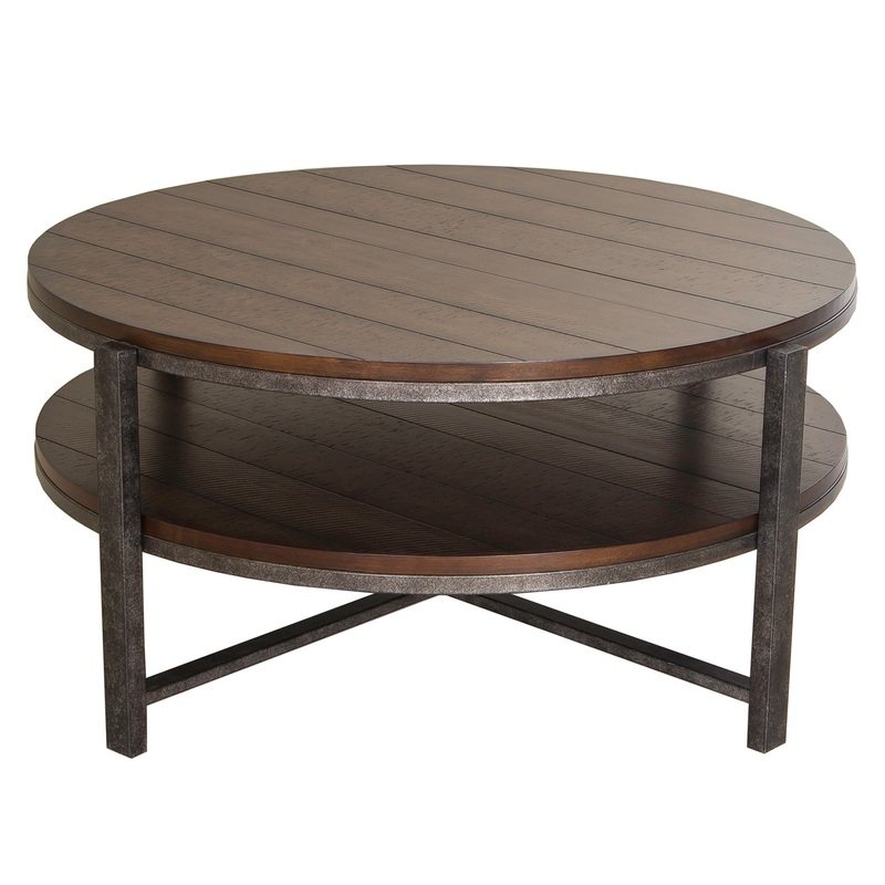 Breckinridge – Round Cocktail Table – Dark Brown