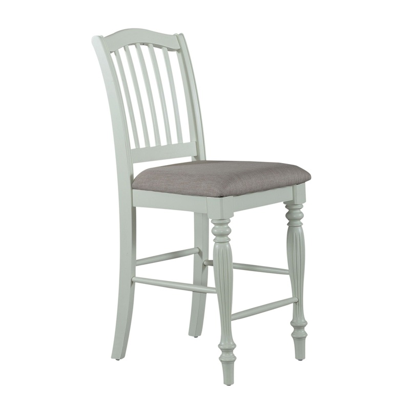 Cumberland Creek – Slat Back Counter Chair – White