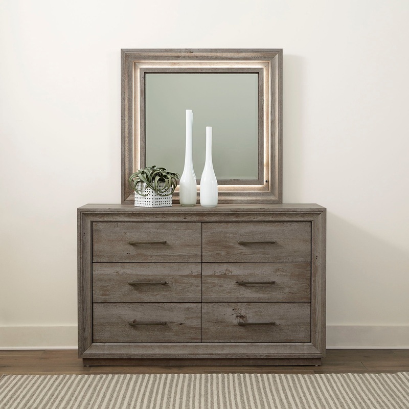 Horizons – Dresser & Mirror – Gray