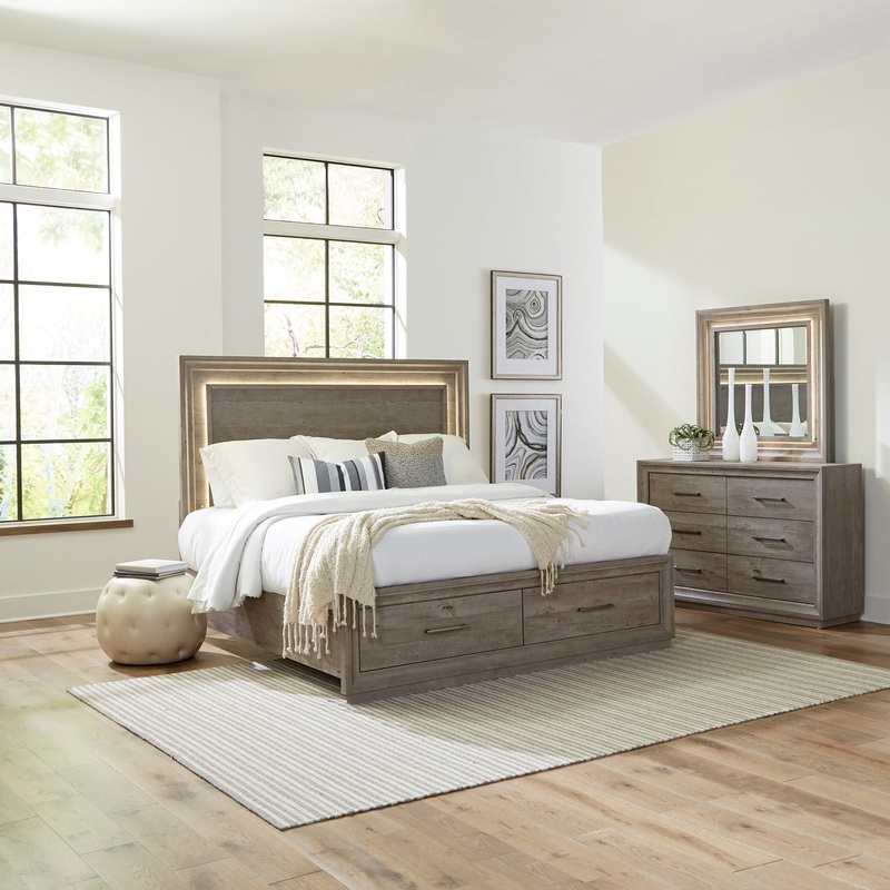 Horizons – Storage Bed, Dresser & Mirror