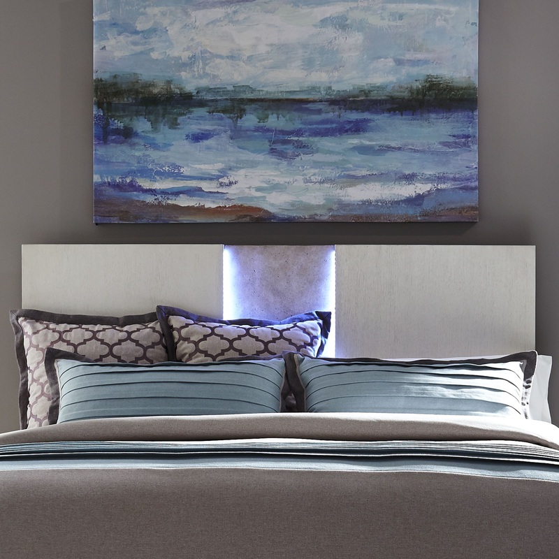 Mirage – King Travertine Panel Headboard – White