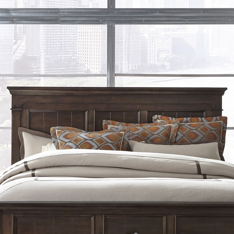 Saddlebrook – Panel Headboard|Dark Brown|Queen