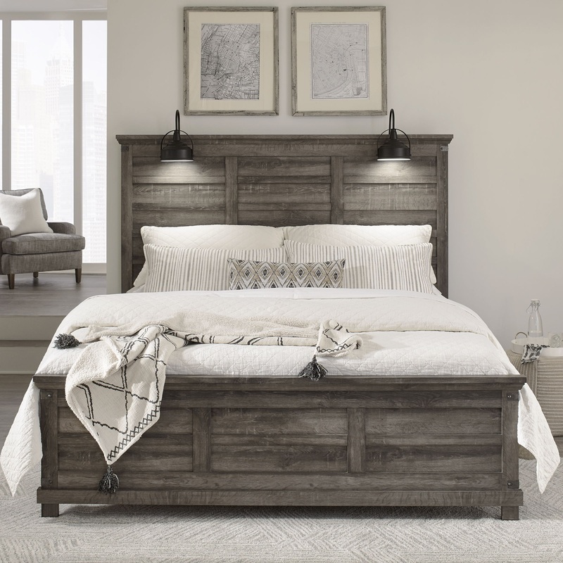 Lakeside Haven – Panel Bed|Dark Brown|Queen