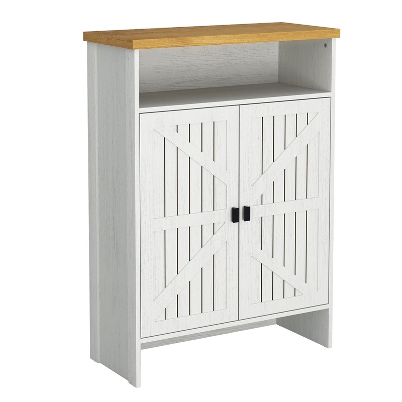 Modern Minimalist Shoe Cabinet With Sliding Door Design – White