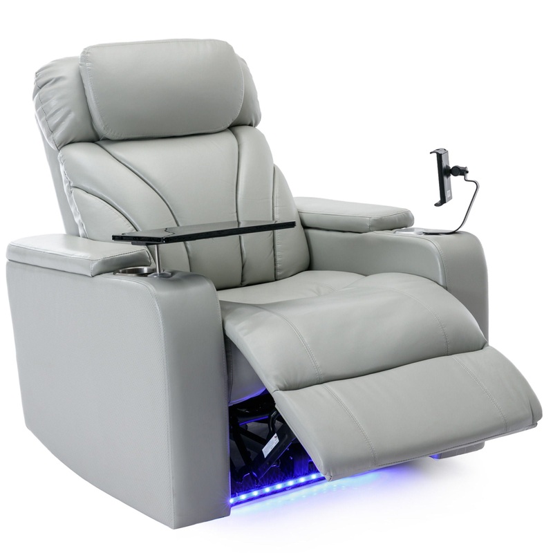 Power Motion Recliner Electric Power Recliner With USB Charging Port, Hidden Arm Storage, Convenient Cup Holder And Bluetooth Speaker
