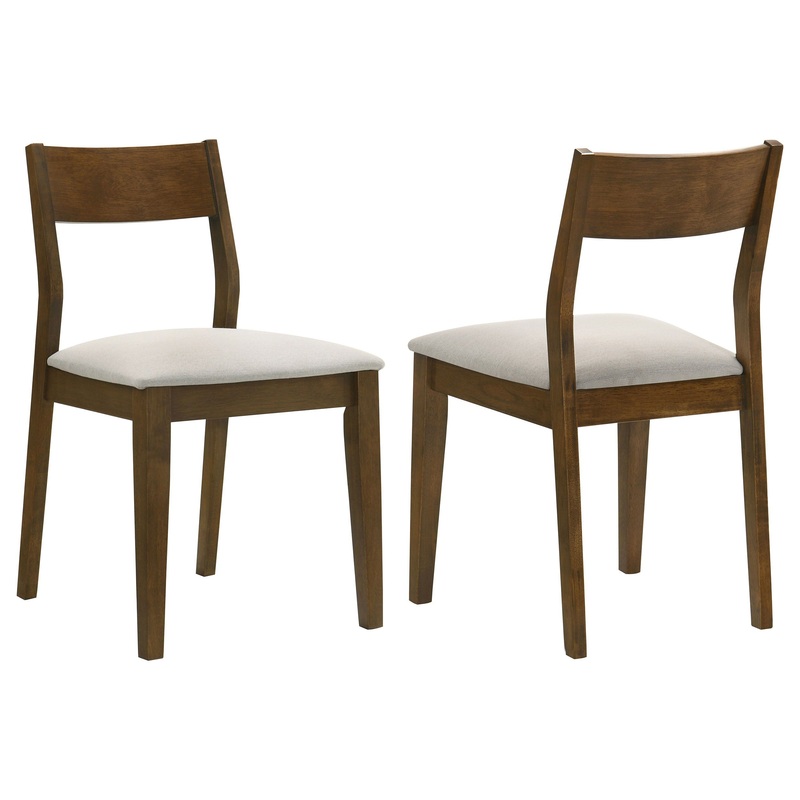 Almonte – Dining Chair Upholstered Seat (Set of 2) – Dark Brown
