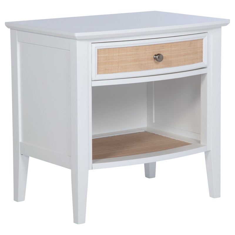 Bexhill – 1-Drawer Nightstand Bedside Table – White