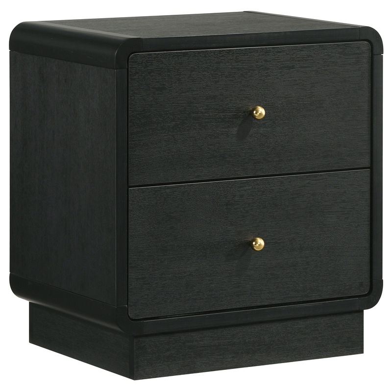 Cavelle – 2-Drawer Nightstand Bedside Table – Black
