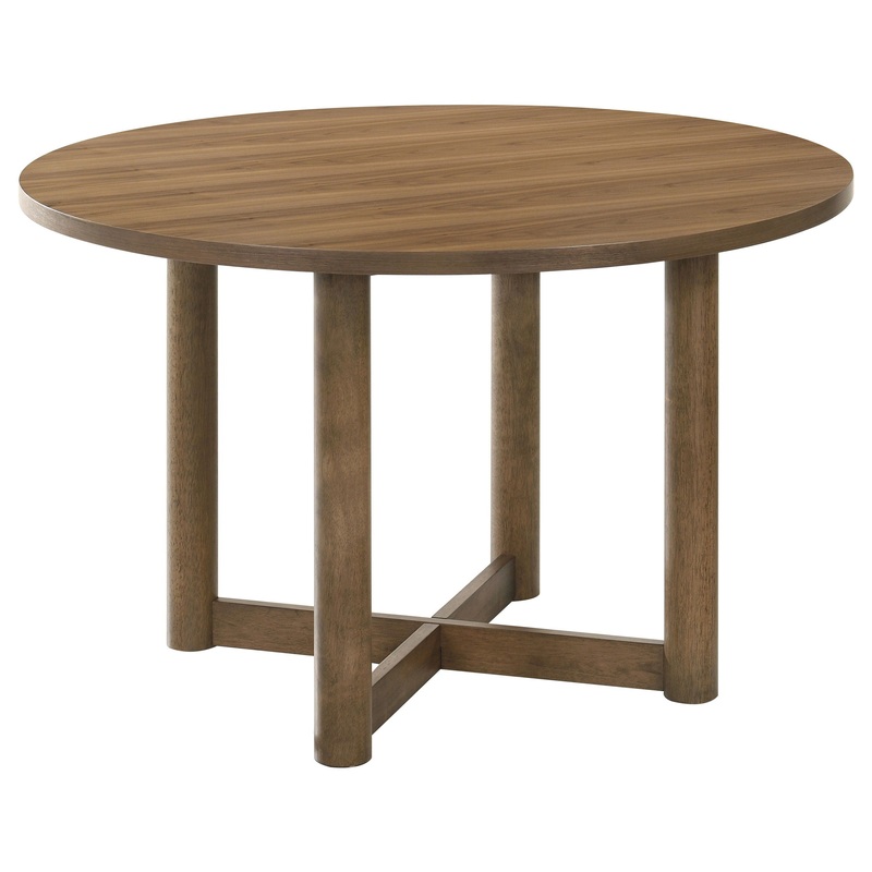 Crestmore – Round Wood Dining Table – Walnut