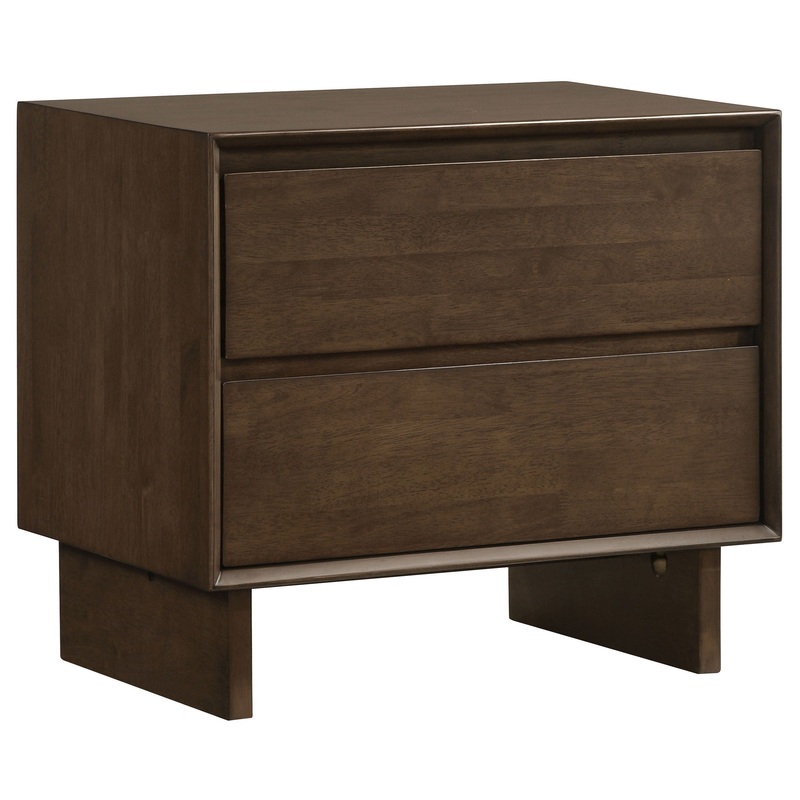 Glenwood – 2-Drawer Nightstand Bedside Table – Warm Brown