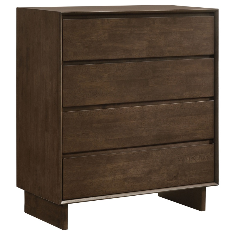 Glenwood – 4-Drawer Chest Of Drawers – Warm Brown