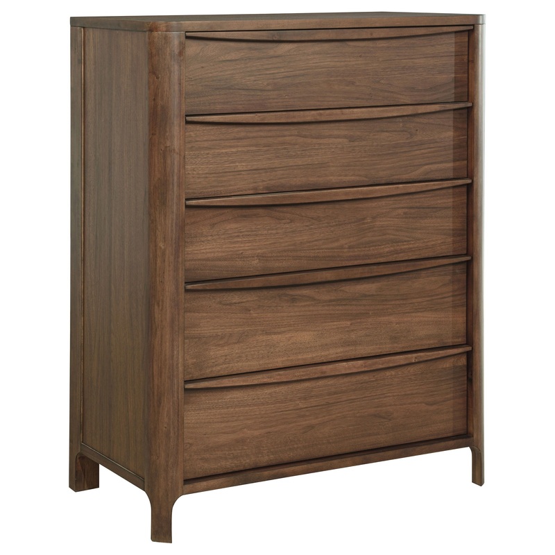 Maderia – 5-Drawer Chest Of Drawers – Walnut