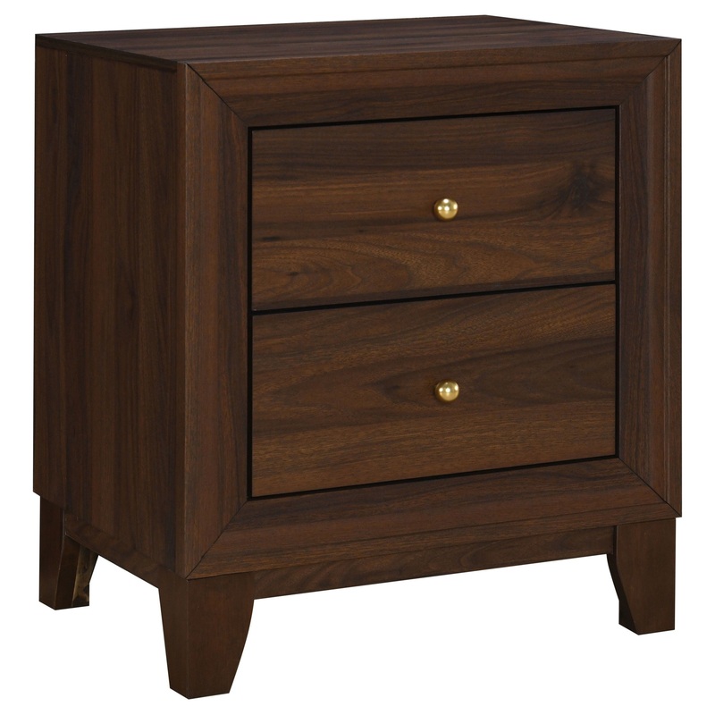 Welsley – 2-Drawer Nightstand Bedside Table – Walnut