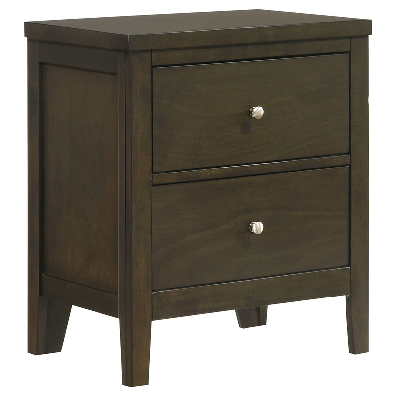 Wilkes – 2-Drawer Nightstand Bedside Table – Dark Cocoa