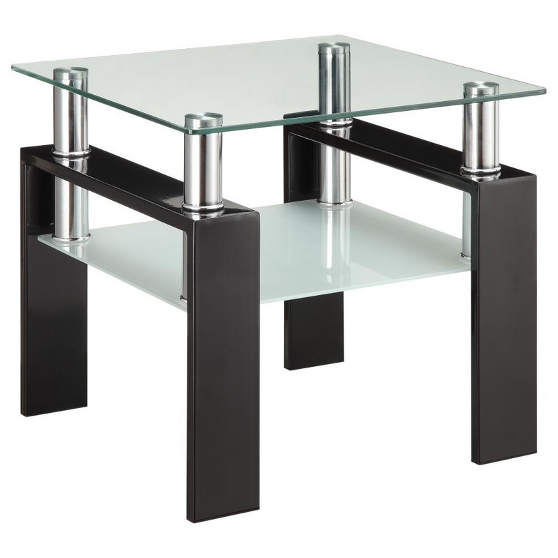 Dyer – 1-Shelf Rectangular Glass Top Table