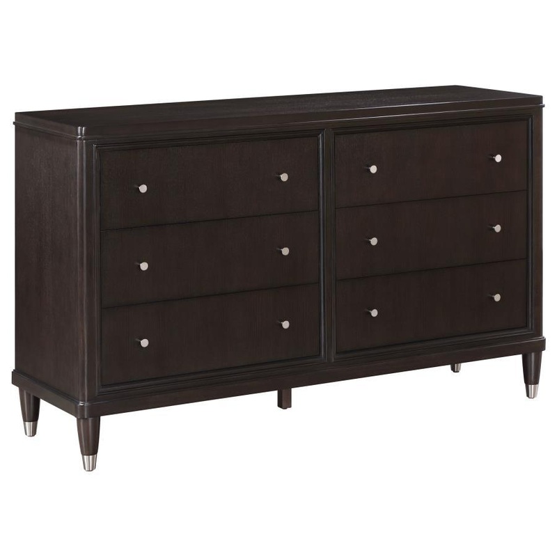 Emberlyn – 6-Drawer Dresser|Dark Brown|Dressers|Dresser & Mirror