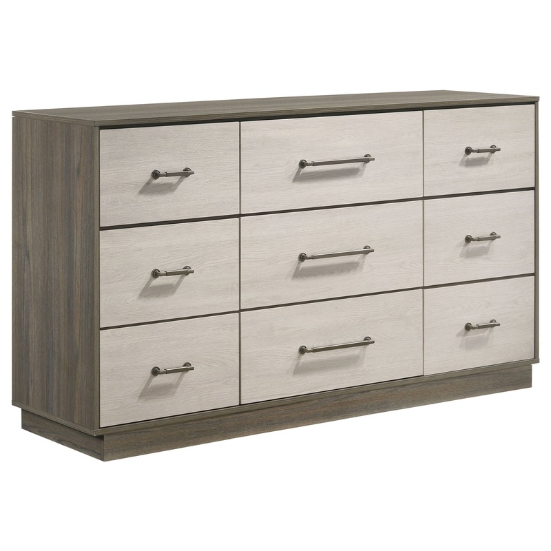Fenwick – 9-Drawer Dresser|Dark Gray|Dressers|Dresser & Mirror