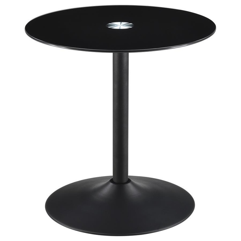 Ganso – Round Metal Coffee Table With Tempered Glass Top