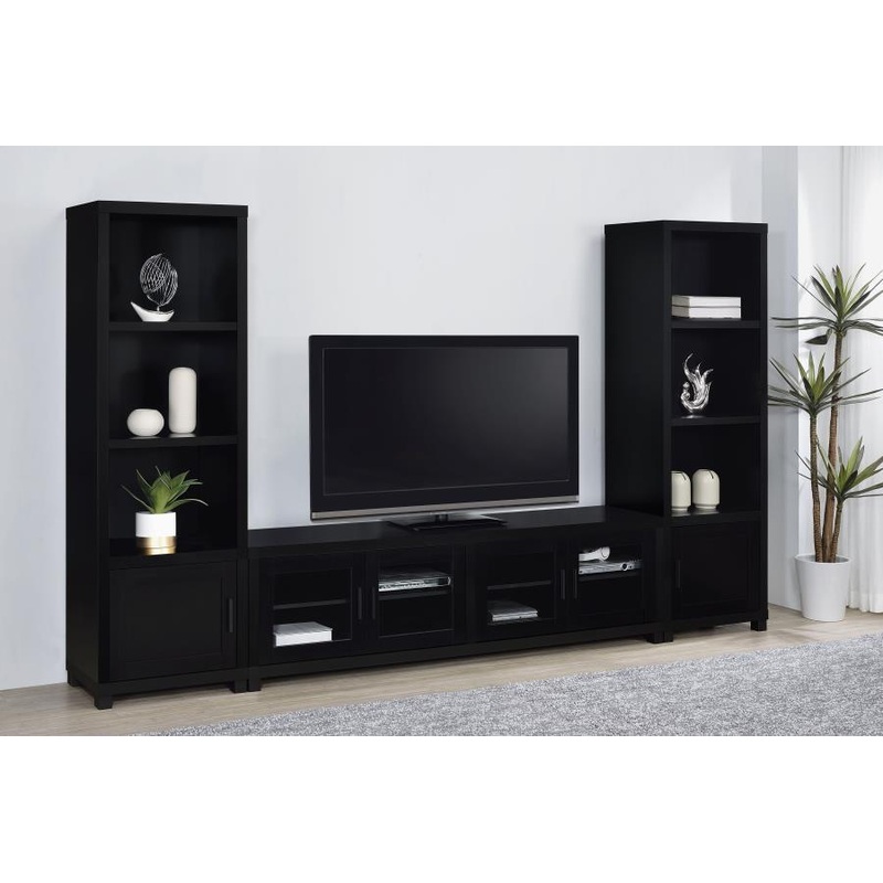 Jupiter – 3 Piece Entertainment Center TV Stand – Black