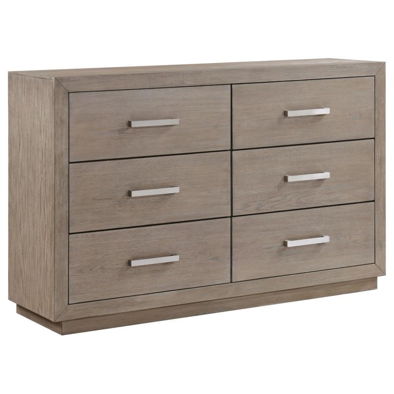 Kenora – 6-Drawer Dresser|Light Brown|Dressers|Dresser & Mirror