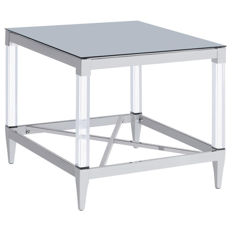 Lindley – Square Tempered Mirror Acrylic Table