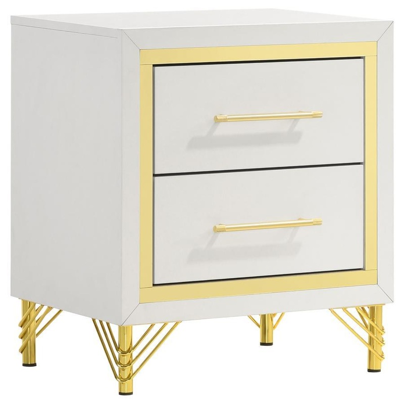 Lucia – 2-Drawer Nightstand – White