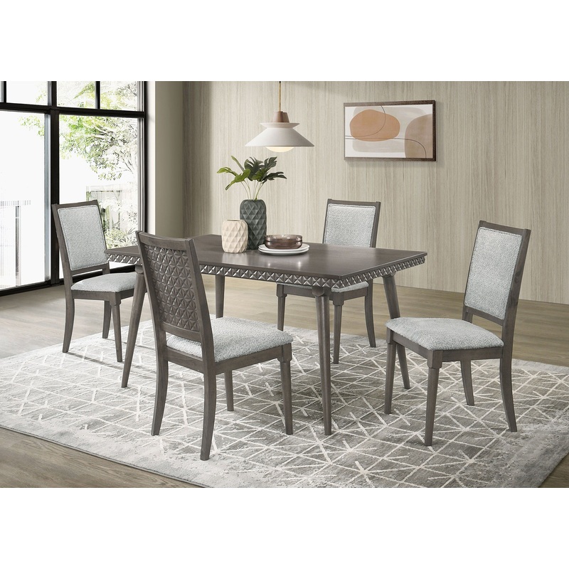 Onslow – 5 Piece Rectangular Dining Set – Dark Brown