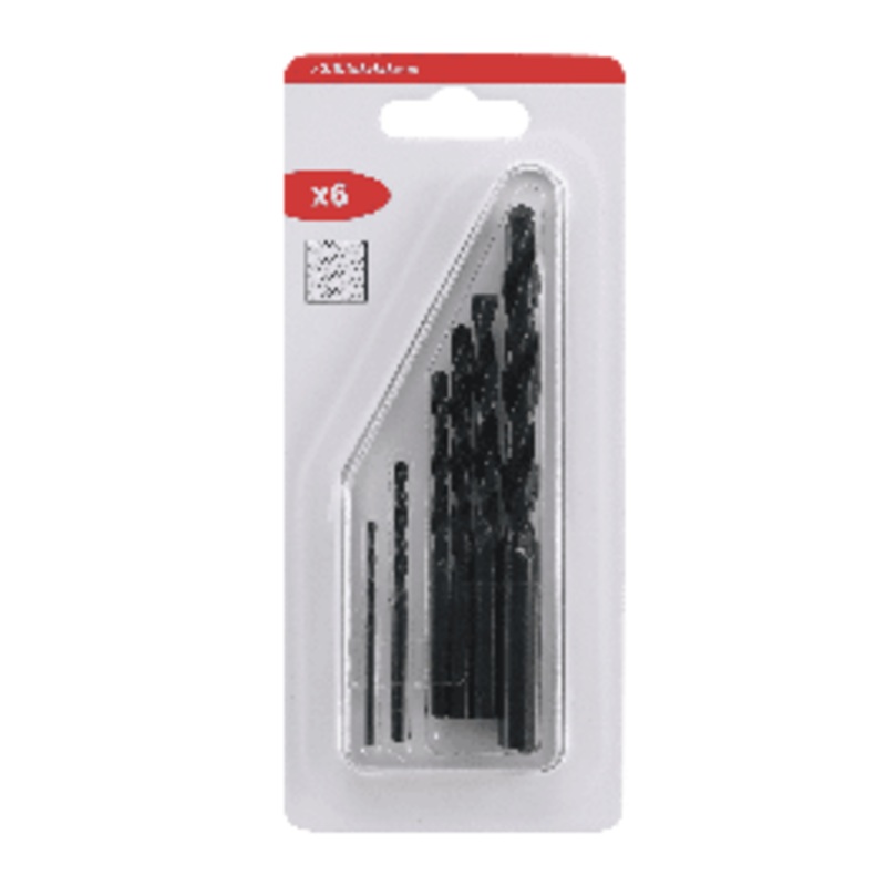 SET 6 METAL DRILL BITS MIXED DIAMETERS.A