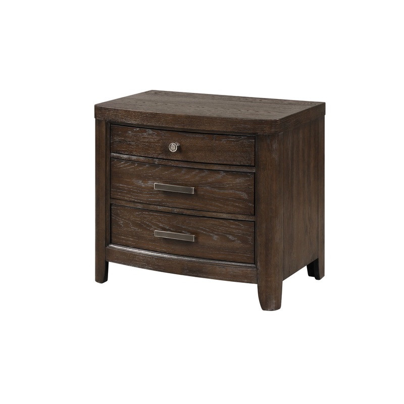 Two Drawer Nightstand – Antique Brown