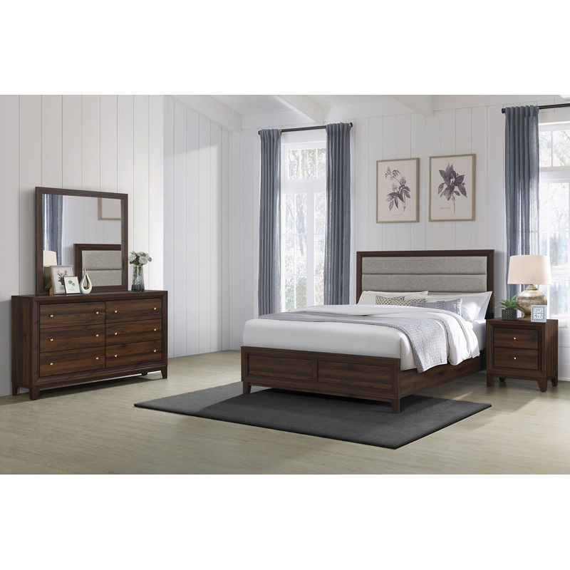 Welsley – Bedroom Set|Dark Brown|4 Pc. Bed, Dresser, Mirror, Nightstand|5 Pc. Bed, Dresser, Mirror, Chest, Nightstand|Queen|King|California King