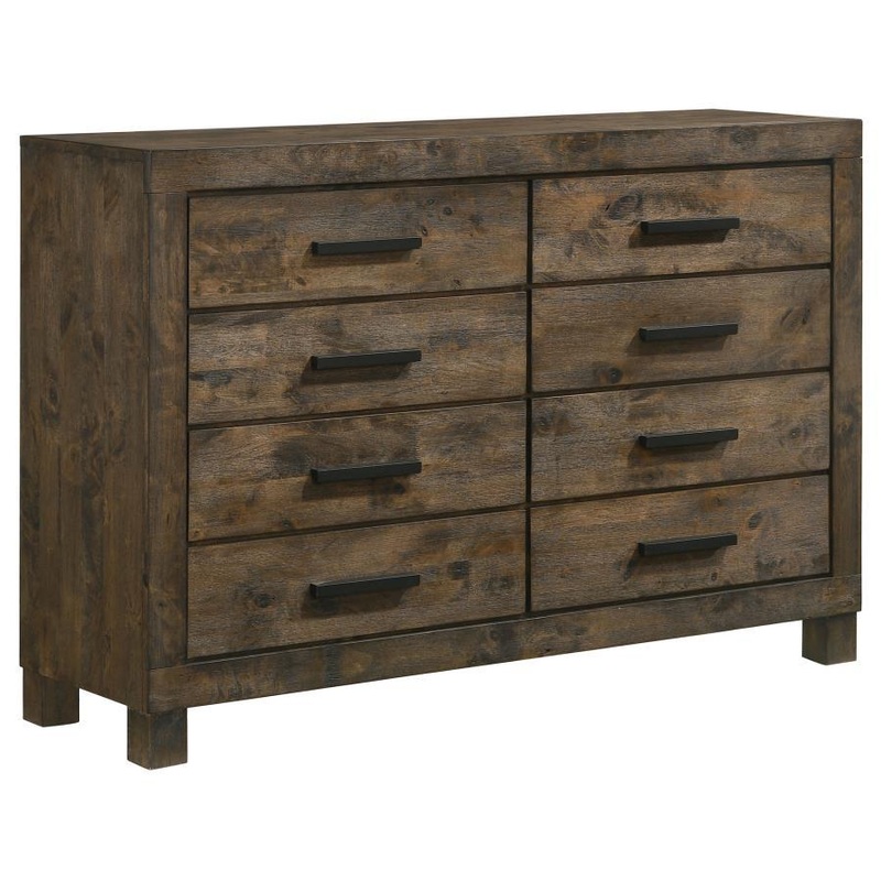 Woodmont – 8-Drawer Dresser|Dark Brown|Dressers|Dresser & Mirror