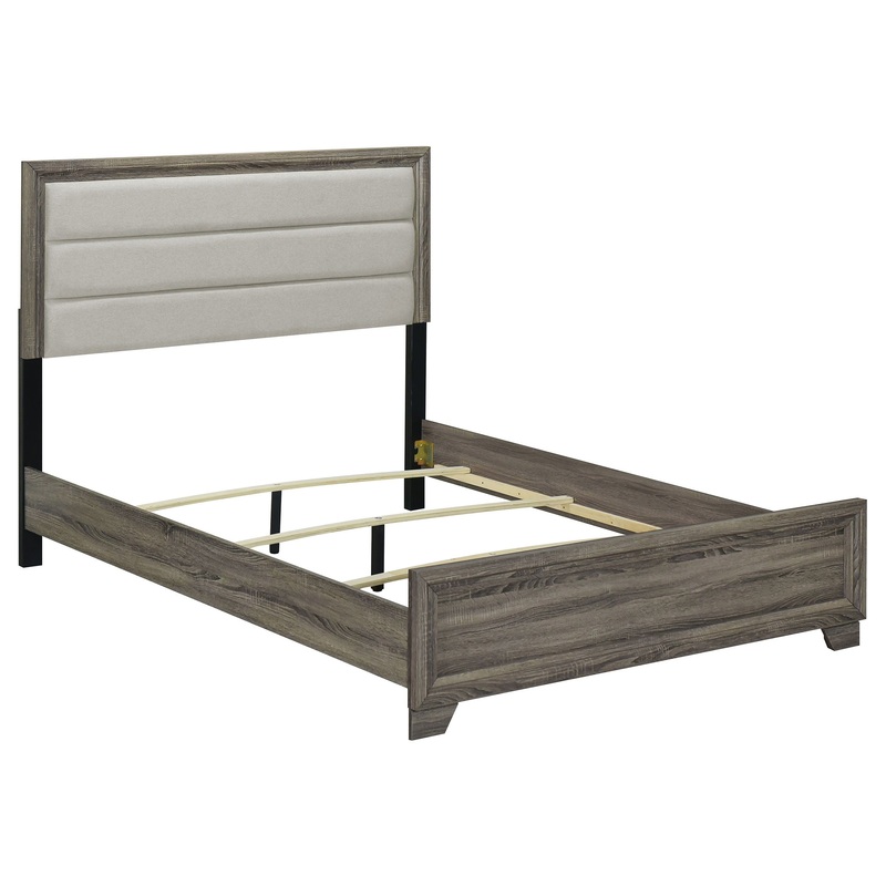 Wright – Upholstered Bed|Dark Gray|Queen|King|California King