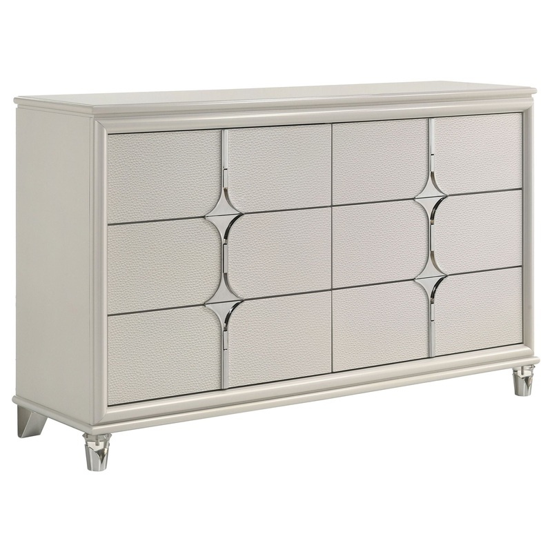 Olivia – 6-Drawer Dresser|White|Dressers|Dresser & Mirror