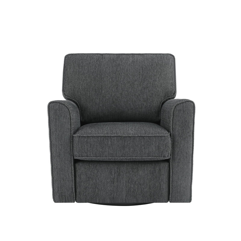 360 Swivel Accent Barrel Armchair With Side Pockets, Compact Design
