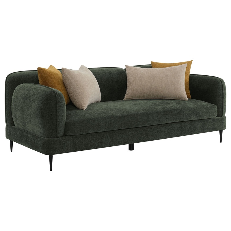 Jade – Chenille Upholstered Modern Track Arm Sofa