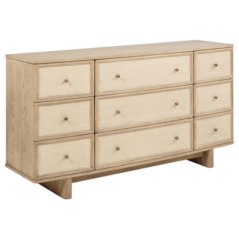 Kailani – 9-Drawer Dresser|Beige|Dressers|Dresser & Mirror