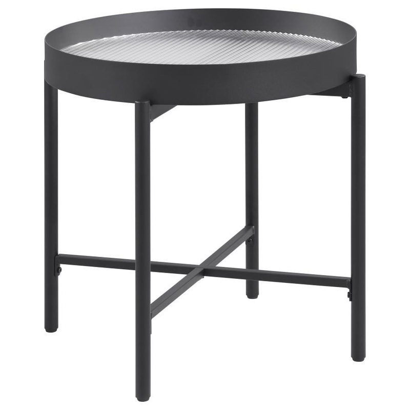 Ozella – Round Table With Hidden Storage Sandy