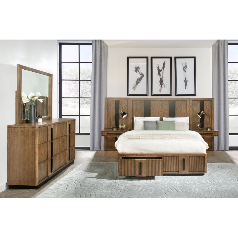 Terrace – Panel Bedroom Set|Light Brown|5 Pc. Bed, Dresser, Mirror, Chest, Nightstand|6 Pc. Bed, Dresser, Mirror, Chest, 2 Nightstands|Queen|King|California King