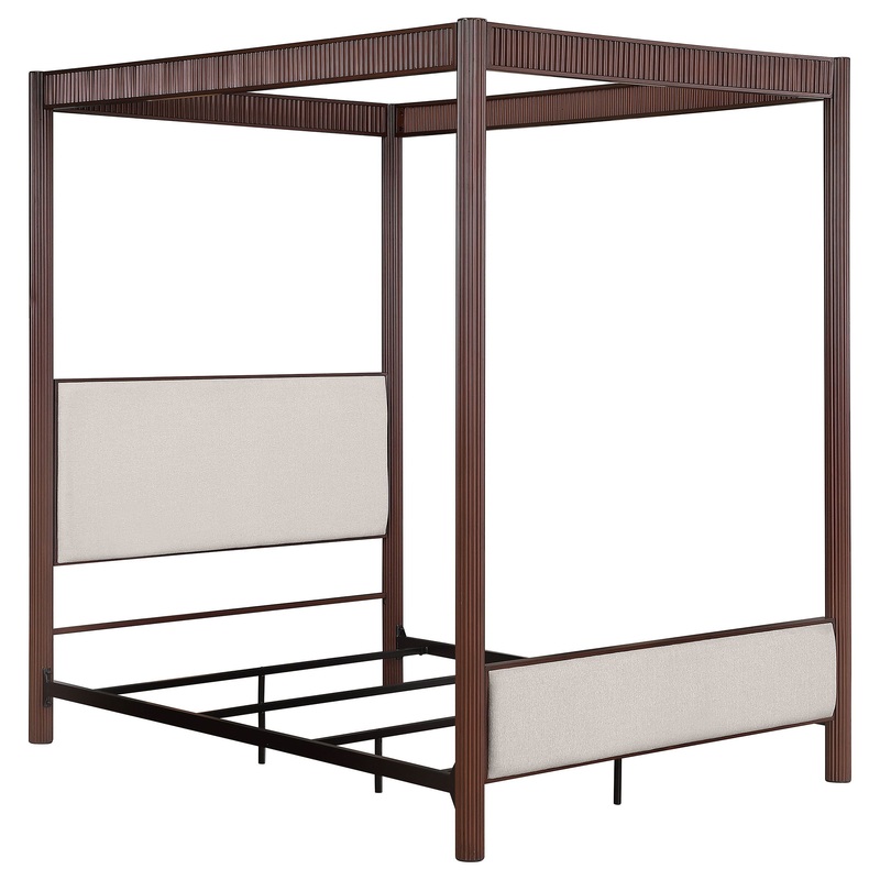 Zimmerlee – Metal Canopy Bed|Dark Brown|Queen|King