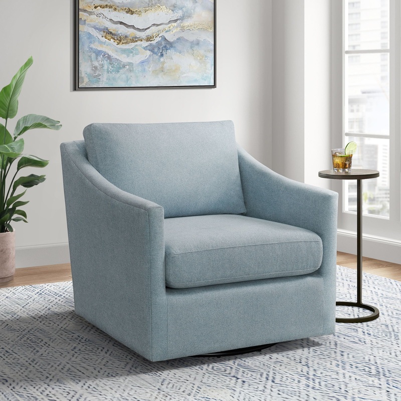 Acacia – Swivel Chair – Freya Light Blue